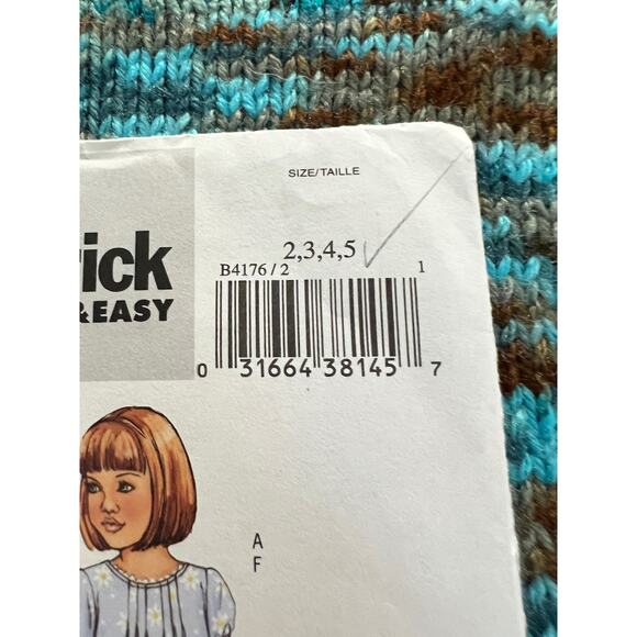 Butterick 4176 pattern toddlers top dress shorts pants sz 2 3 4 5 - Picture 2 of 7